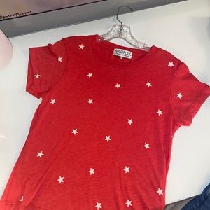 Orange Tee with white stars